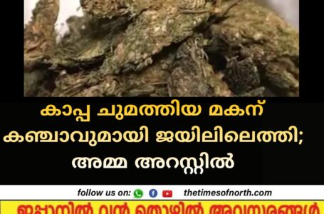 കാപ്പ ചുമത്തിയ മകന് കഞ്ചാവുമായി ജയിലിലെത്തി; അമ്മ അറസ്റ്റില്‍