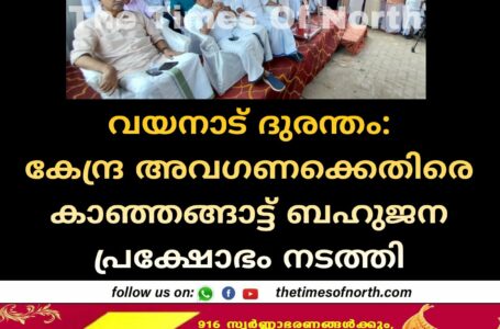 വയനാട് ദുരന്തം: കേന്ദ്ര അവഗണക്കെതിരെ കാഞ്ഞങ്ങാട്ട് ബഹുജന പ്രക്ഷോഭം നടത്തി