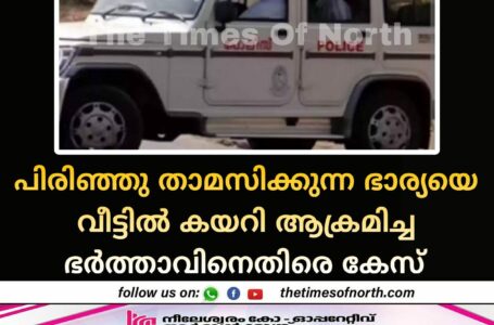 പിരിഞ്ഞു താമസിക്കുന്ന ഭാര്യയെ വീട്ടിൽ കയറി ആക്രമിച്ച ഭർത്താവിനെതിരെ കേസ്